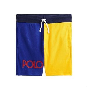 Polo Ralph Lauren Toddler Little Boys Shorts Color-Block Blue/Yellow NWT